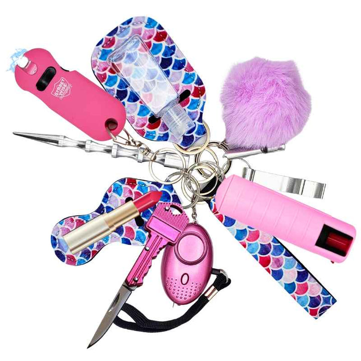 Fight Fobs® Pastel Scales Self Defense KeyChain Set