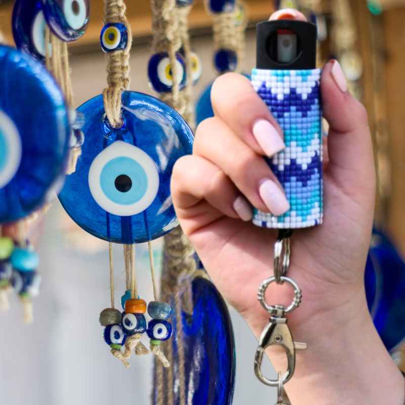 guard_dog_blue_beaded_mosaic_self_defense_keychain_pepper_spray