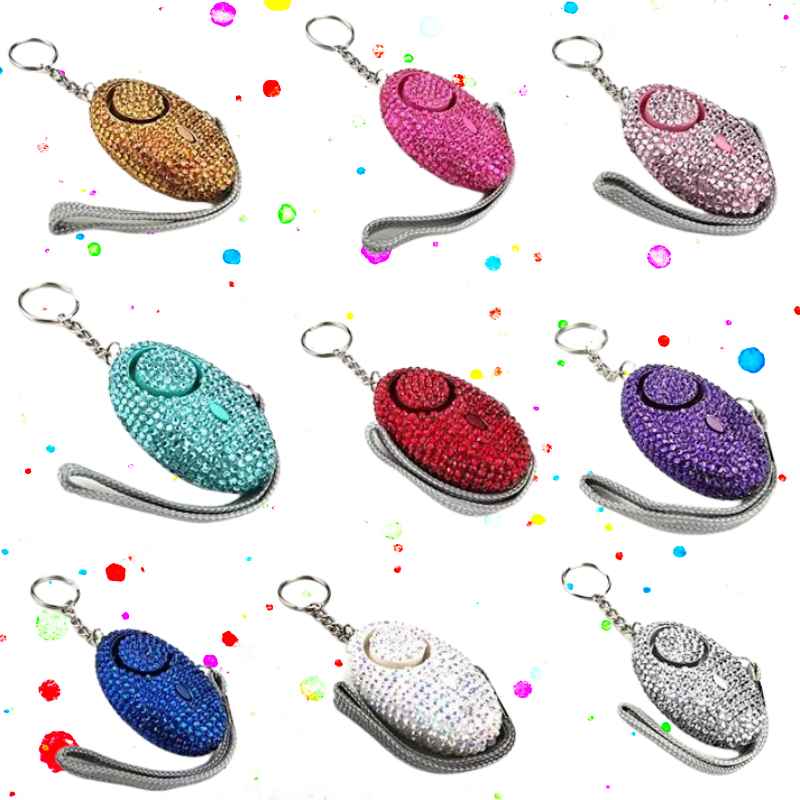 rainbow-rhinestone-panic-alarm-keychains