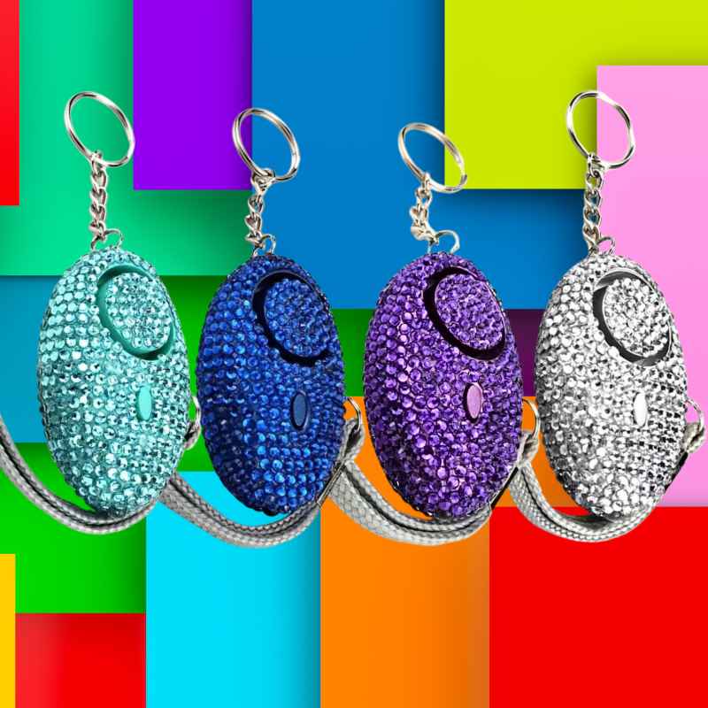 rhinestone-panic-alarm-self-defense-keychainS