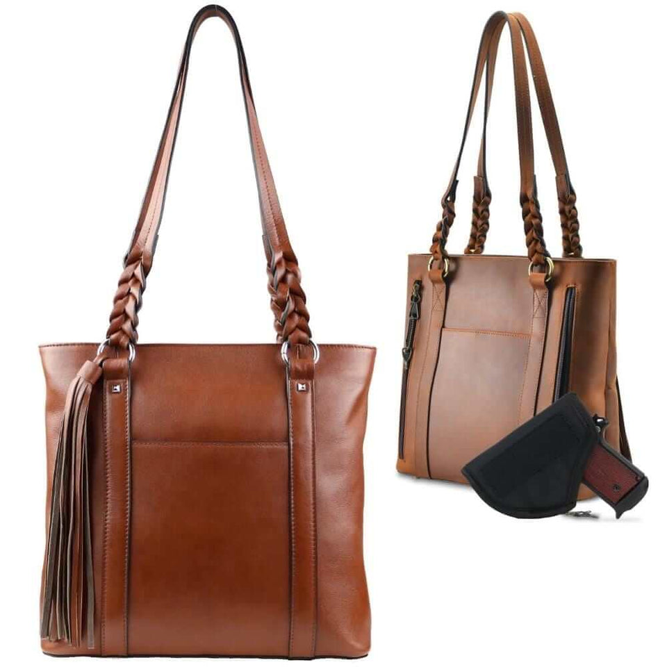 Norah Large Leather Tote  Concealed Carry Purses for Women – Lady